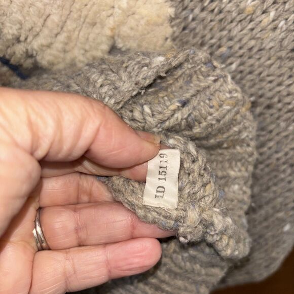 Express Tricot Sweater Hand Knit Cozy Polar Bear S Vintage Cotton Angora Wool - Picture 7 of 10